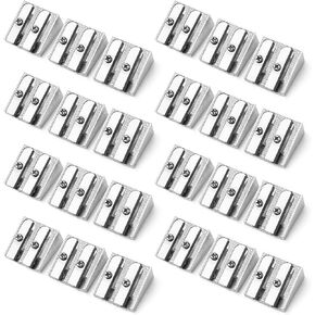 Mr. Pen Handheld Metal Pencil Sharpener with 2 Holes, Pack of 6