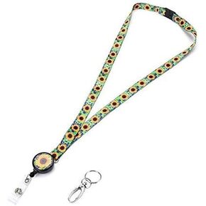 عباد الشمس الانفصال عن شارة الهوية ، حامل شارة مع بكرة شارة قابلة للسحب للنساء مع مشبك السلامة الانفصالي in Kuwait