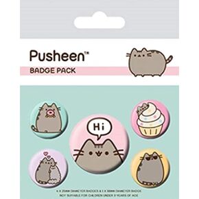 Pusheen Says Hi Badge Pack, 10 x 12.5cm, Multi-color