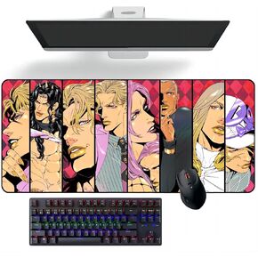 أنيمي فأر PAD JOJO's Bizarre Adventure Anime Mouse Mouse Pads Deskmat لوحة المفاتيح حصيرة كبيرة منصات الماوس