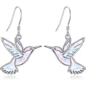 Hummingbird Earrings Abalone Shell 925 Sterling Silver Bird Earrings Dangle Hummingbird Jewelry Gifts for Women Girls Mom Hummingbirds Lovers in Kuwait