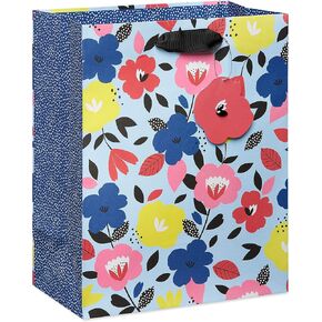 Papyrus 8.5" Medium Gift Bag (Hummingbird in Garden) for Birthdays, Baby Showers, Weddings, Bridal Showers and All Occasions (1 Bag)