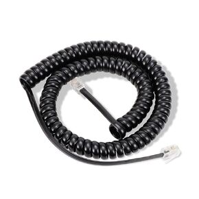 Telephone Cord 13 FT Uncoiled (1.4 FT Coiled), Phone Cord for Landline 1 Pack, Telephone Handset Cord RJ9 Universally Works with All Corded Landline Phones-Black