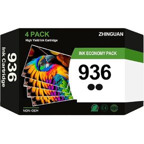 936 Ink Cartridge Works for OfficeJet 9122e OfficeJet Pro 9110b 9125e 9128e 9130b 9135e 9730e Printers (2-Black)