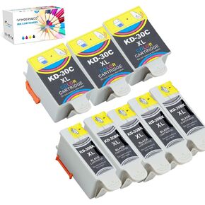 خراطيش حبر Kodak 30 30XL متوافقًا لـ Kodak 30b 30C لـ Kodak ESP C315 C310 ESP 3.2 Office 2150 2170 Hero 3.1 5.1 Printers (5Black ، 3Color)