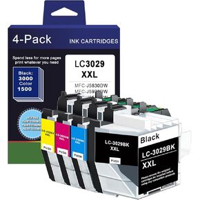 LC3029XXL High Yield Ink Cartridge Replacement for Brother LC3029 XXL LC3029BK LC 3029 Ink Cartridge use with MFC-J5830DW MFC-J5930DW MFC-J6535DW MFC-J6935DW (2BK/C/M/Y, 5 Pack)