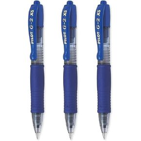 Pilot G2-XS7 Pixie Mini Rollerball Pens 0.7mm Line Width 0.4mm Blue (3)