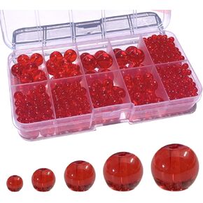 Gocelyn 476PCS Clear Crystal Round Glass Beads for Jewelry Making, Transparent Glass Spacer Loose Beads for Crafts Bracelets Necklaces Charms Pendants Gifts Presents Friendship