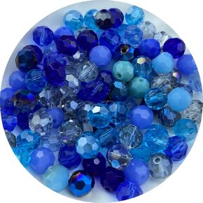 200pcs 6mm Round Crystal Glass Beads Round Faceted Beads Spacer Beads for Jewelry Making Bracelet Earring Necklace Wind Chimes Suncatchers DIY Craft Making Supplies(Pink Series)