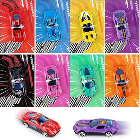 Hxezoc 24 Pieces Valentine's Day Cards Metal Die-Cast Racing Cars with Valentine's Cards Bulk, Valentine's School Classroom Exchange Gifts for Kids Valentine Prizes Supplies