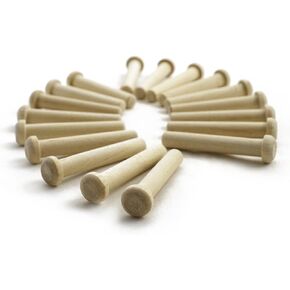 Wooden Axle Pegs for 3/8" Hole, 2-1/8" Long Wood Toy Wheel Pegs | 100 Pack