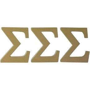 Desert Cactus Sigma Sigma Sigma Sorority Unfinished Wooden Letter Set 7.5 Inch Craft Decoration for Tri-Sigma Greek Life and Personalized DIY Projects