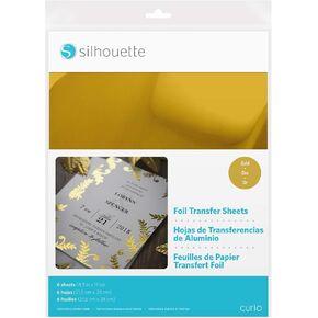 SILHOUETTE AMERICA Gold Silhouette 8.5"X11" Foil Transfer Sheets 6/Pkg