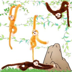 4 Pcs Stuffed Hanging Monkey Plush Hanging Monkey Hanging Monkey Stuffed Plush Toy for Jungle Forest Theme Room Christmas Easter Decorations Gift