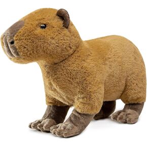 Capybara Plush Toy - Lifelike Rodent 13" Capybara Stuffed Animals, Soft Wild Animals Crawling Capybara Unique Plushie Toys Model Dolls Collection for Kids