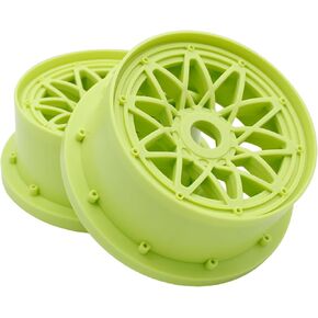 Nylon Front Wheel Hub Rim Set Orange for 1/5 Hpi Rovan Km Baja 5B 4WD Rc Car Parts