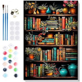 Bowetile Framed Paint by Numbers Seagull for Adults Beginners, Adults' Paint-by-Number Seagull Kits, Easy Adult Paint by Number Kits on Canvas, Acrylic Animals Number Painting for Home Decor, 8x12in