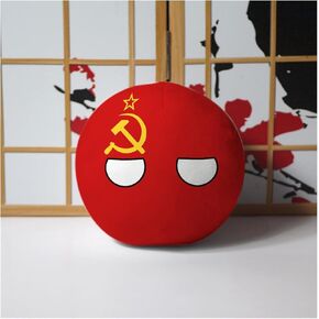 Polandball Countryballs Plush Doll Ukraine Spain Hungary Portugal Romania Greece Austria Mexico Poland Ball Pendant 20cm (Color : Spain b, Size : 20CM)