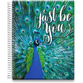 Tools4Wisdom Planner 2025-2026 - April 2025-2026 Calendar - 8.5x11 Inch Hardcover - Monthly Weekly Daily Planner - A5J6 - Peacock w Quote