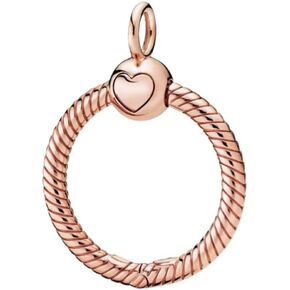 Bolenvi Moments O Charm Carrier Pendant - Authentic 925 Sterling Silver Charm Carrier for Beads & Necklaces