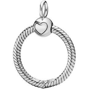Bolenvi Moments O Charm Carrier Pendant - Authentic 925 Sterling Silver Charm Carrier for Beads & Necklaces in Kuwait