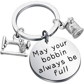 Sewing Charm Bracelet May Your Bobbin Always be Full Quilting Bangle Sewing Lover Jewelery Gift for Seamstress