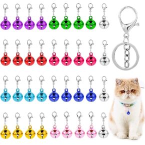Cat Dog Collar Bells, Loud Bell for Cat Collar, Pet Bell Collar Charms with Loud Crisp Sound, Pet Tracker Bells, Keychain Hanging Lobster Buckle Bell