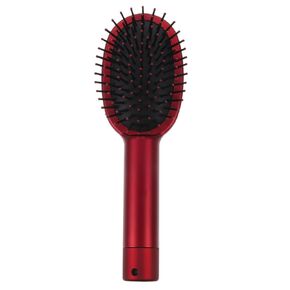 NUOBESTY Travel Hair Brush Hair Brush Travel Hairbrush for Hiding Money Cash Mini Key Pills Small Jewelry Depth Secret Hide Comb Compartment Items Black Hairbrush Mens