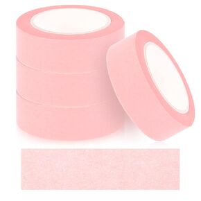 Pink Washi Tape Set, 4 Rolls Decorative Tape Self-Adhesive Sticky Tapes Colored Scrapbook Tape Art Craft Masking Tape Washy Tape for DIY Decor Journals Scrapbooking Supplies, 15mm Width 32.8Ft/Roll