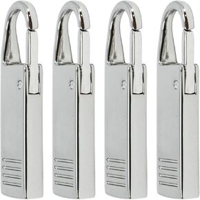 Zipper Replacement: x4 Replacement Zipper Pull Tab. Use as Luggage Zipper Pulls Replacement, Zipper Hook for Bags & Suitcase Zipper Pull Replacement. Broken Zipper Pull Replacement 1.5x0.43x0.17 Inch