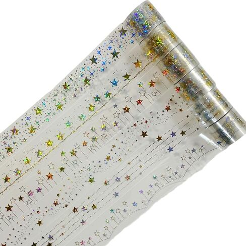 TIAMECH 6 Rolls Ocean Adventure Series PET Scrapbook Tapes, Sea Cruise Shell Starfish Fish Decorative Tape Stickers for Junk Journaling, Scrapbooking Supplies, and Ephemera in Saudi Arabia
