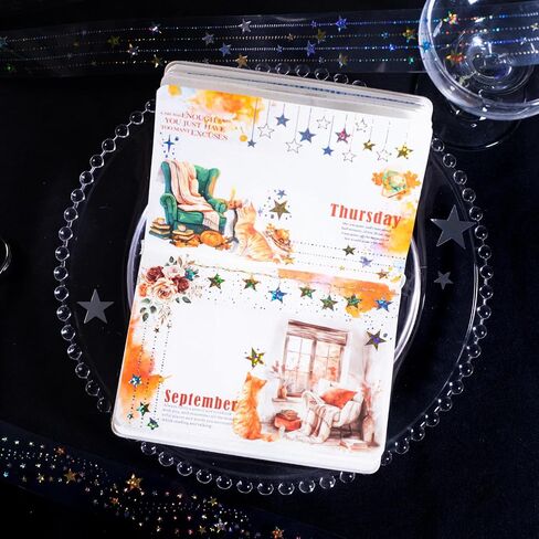 TIAMECH 6 Rolls Ocean Adventure Series PET Scrapbook Tapes, Sea Cruise Shell Starfish Fish Decorative Tape Stickers for Junk Journaling, Scrapbooking Supplies, and Ephemera in Saudi Arabia