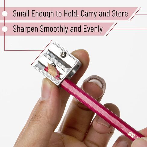 Mr. Pen Handheld Metal Pencil Sharpener with 2 Holes, Pack of 6 in Saudi Arabia