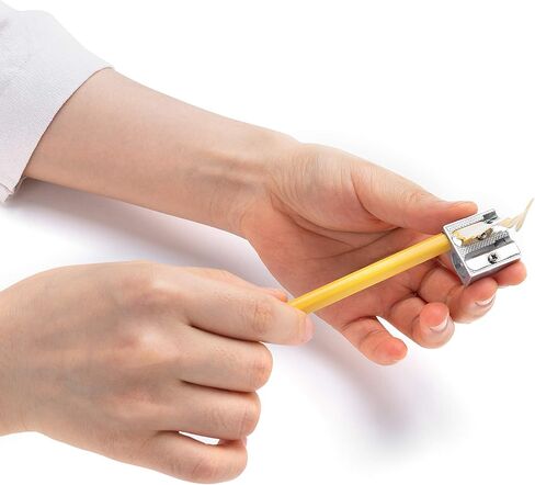 Mr. Pen Handheld Metal Pencil Sharpener with 2 Holes, Pack of 6 in Saudi Arabia