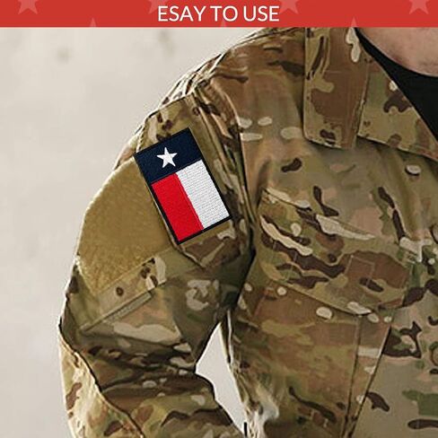 Lemibk 2PCS Texas State Flag Patches و Hook & Loop TX Texas Flag Patch for Tactical Gears and Clothing in Saudi Arabia