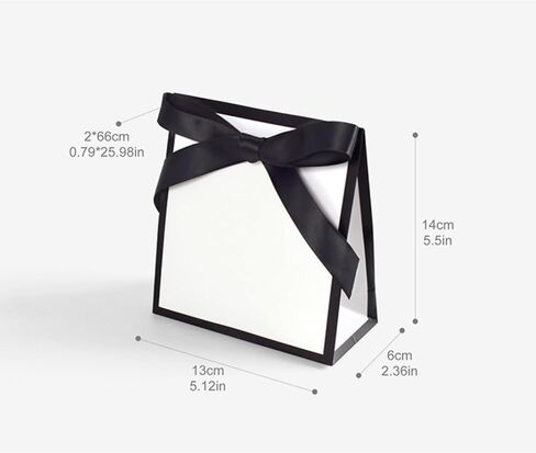 حقائب هان شنغ 10 أجهزة كمبيوتر مثقلة مع شريط القوس لصالح حقيبة هدايا دش الزفاف لحفل الزفاف حفل عيد ميلاد الأشياء الجيدة التخرج حفلة الإجازة (أبيض) in Kuwait