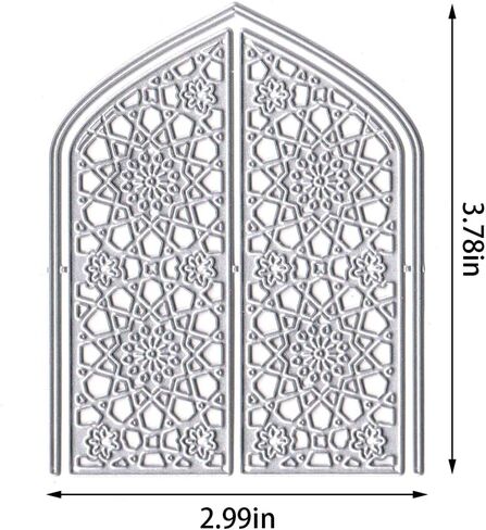 Threetols Door Window Background Metal Die Cuts for Card Making, Flower Window Frame Cutting Dies for Paper Craft DIY Decor Card Making Scrapbooking Paper Album Stamp in Kuwait
