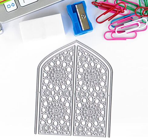 Threetols Door Window Background Metal Die Cuts for Card Making, Flower Window Frame Cutting Dies for Paper Craft DIY Decor Card Making Scrapbooking Paper Album Stamp in Kuwait