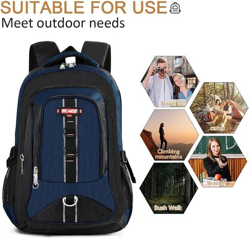 Travel Laptop Backpack,Lightweight Waterproof Backpack w/Adjustable Starp,Business Work Bag for Man Women Navy in Saudi Arabia