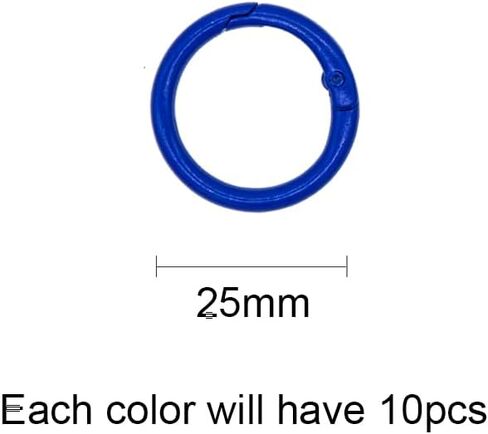 50pcs 10 Color 1.2in/33mm Round Spring O Rings, Smoothing Zinc Alloy Multi-Purpose Key Chain Buckle Trigger Snap Hooks Clip Keyring for Handbag School Office DIY Keychain Bag Purse Craft in Saudi Arabia