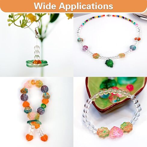 Gocelyn 476PCS Clear Crystal Round Glass Beads for Jewelry Making, Transparent Glass Spacer Loose Beads for Crafts Bracelets Necklaces Charms Pendants Gifts Presents Friendship in Saudi Arabia