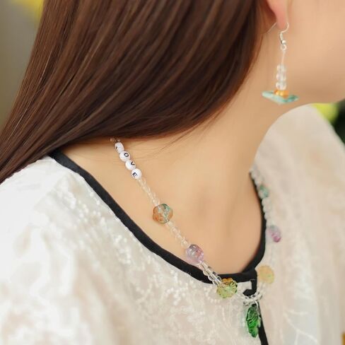 Gocelyn 476PCS Clear Crystal Round Glass Beads for Jewelry Making, Transparent Glass Spacer Loose Beads for Crafts Bracelets Necklaces Charms Pendants Gifts Presents Friendship in Saudi Arabia