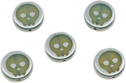 25 pcs Faceted Fire Polished Pressed Czech Glass Beads 8mm (0.32in), 80130 Uranium Transparent Yellow in Kuwait