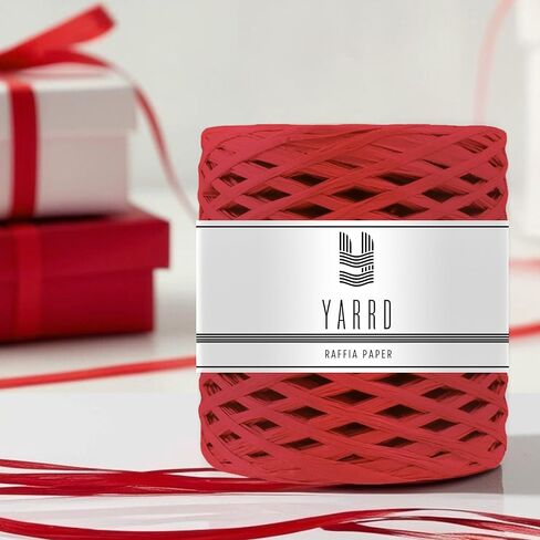 218 Yards Red Raffia Ribbon for Gift – 360 Feet Roll Paper Twine Ribbon Red Color 1/4 Inch Width Craft Raffia Tape for DIY Wrapping Tape for Christmas in Saudi Arabia