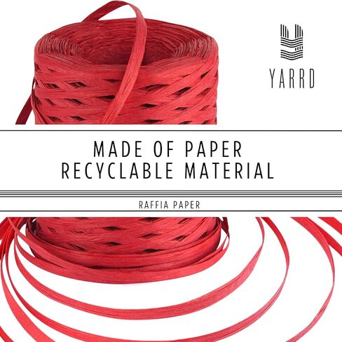 218 Yards Red Raffia Ribbon for Gift – 360 Feet Roll Paper Twine Ribbon Red Color 1/4 Inch Width Craft Raffia Tape for DIY Wrapping Tape for Christmas in Saudi Arabia