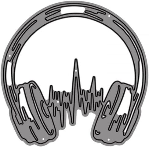 2Pack Craetive Music & Headset يموت لتصنيع البطاقات مقالب الاستنسل قطع القالب لكمة القالب العفن موسيقى القطع المعدنية يموت من أجل DIY Scrapbooking Paper Crrafting يدويًا مصنوعة يدويًا ألبوم ألبوم الألبوم in Kuwait
