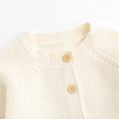 Curipeer Toddler Girl Cardigan Baby Knit Sweater Long Sleeve Button Closure with Pockets in Kuwait