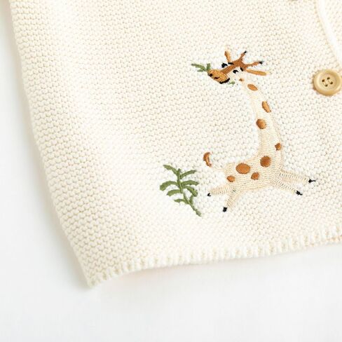 Curipeer Toddler Girl Cardigan Baby Knit Sweater Long Sleeve Button Closure with Pockets in Kuwait