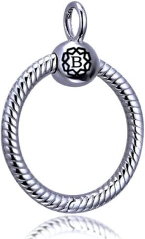 Bolenvi Moments O Charm Carrier Pendant - Authentic 925 Sterling Silver Charm Carrier for Beads & Necklaces in Kuwait