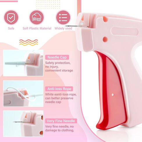Micro Quick Clothing Fixer, Stitch Sewing Gun, Handheld Stitch Gun Tagging Gun with 3 Needles 3000 Fasteners 100 Buttons & Scissor, Stitch Gun for Clothing/Price Tagging/Fixing Curtains/Beddings in Saudi Arabia